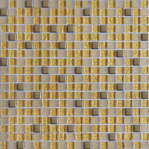 Мозаїка Grand Kerama 506 Індивідуальний Мікс Хром-Золото 30х30 см, фото 1