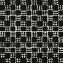 Мозаика Grand Kerama 805 Шахматка Черный-Ромб Платина 30х30 см, фото №1