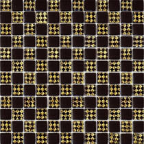 Мозаїка Grand Kerama 806 Шахматка Шоколад-Ромб Золото 30х30 см, фото №1