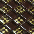 Мозаїка Grand Kerama 806 Шахматка Шоколад-Ромб Золото 30х30 см, фото 2