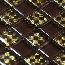 Мозаїка Grand Kerama 806 Шахматка Шоколад-Ромб Золото 30х30 см, фото №2