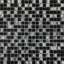 Мозаїка Grand Kerama 912 Мікс Чорний-Платина Рифлена-Платина 30х30 см, фото №1