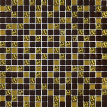 Мозаїка Grand Kerama 915 Мікс шоколад, золото, рифлене золото 30х30 см, фото №1