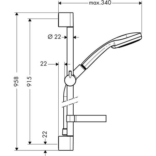 Душовий набір Hansgrohe Croma 27771000, фото 3