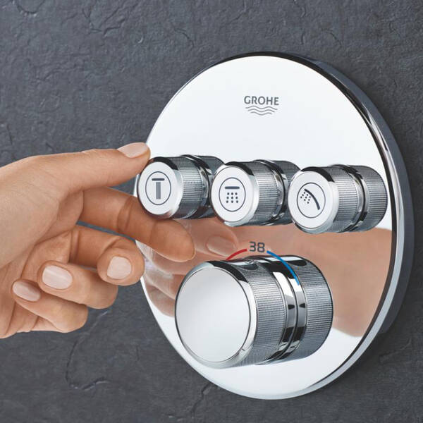 Змішувач прихованого монтажу для душу Grohe Grohtherm SmartControl 29121000 з термостатом, фото 4