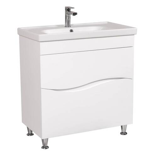 Тумба з раковиною Аква Родос Альфа 27117 Frame підлогова 80 см, фото 1