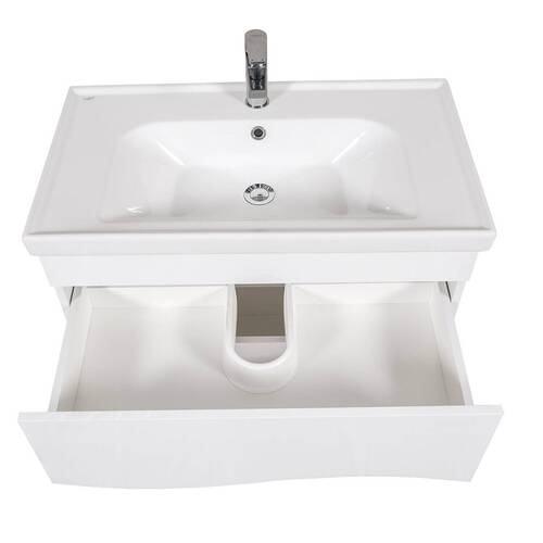 Тумба з раковиною Аква Родос Альфа 27117 Frame підлогова 80 см, фото 4