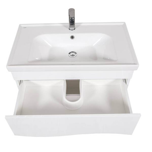 Тумба з раковиною Аква Родос Альфа 27117 Frame підлогова 80 см, фото 4