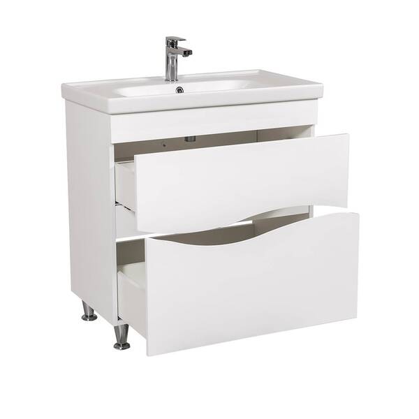 Тумба з раковиною Аква Родос Альфа 27117 Frame підлогова 80 см, фото 5