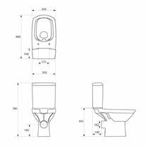 Унитаз-компакт Cersanit Carina CleanOn 011 безободковый с сиденьем Soft Close, фото №5