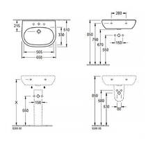 Раковина Villeroy&Boch O. Novo 51606501 65 см, фото №2