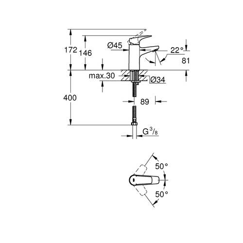 Смеситель для раковины Grohe Bau Flow 23752000, фото 2