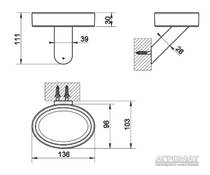 Мыльница Gessi Ovale 25602-031 с держателем, фото №2