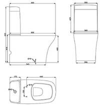 Унитаз-компакт Devit Iven 3110141 безободковый с сиденьем Soft Close, фото №2