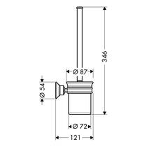Щетка для унитаза Axor Montreux 42035820 с держателем никель/белый, фото №2