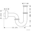 Сифон для раковины трубный Hansgrohe 53010000 хром, фото 2