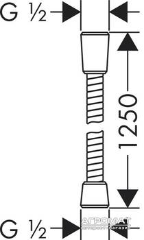 Душовий шланг Hansgrohe Sensoflex 28132000 1, 25 м, фото №2