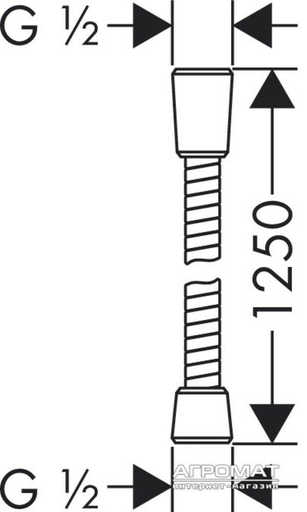Душовий шланг Hansgrohe Sensoflex 28132000 1, 25 м, фото 2