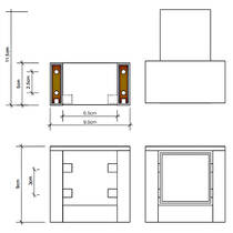 Склянка Decor Walther Brick BK WMG 0591900 з тримачем, білий/хром, фото №2