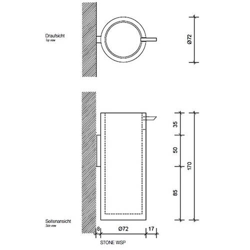Дозатор для жидкого мыла Decor Walther Stone WSP 0972254 белый матовый/хром, фото 2