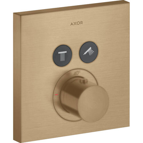 Смеситель скрытого монтажа Axor ShowerSelect 36715140 с термостатом, матовая бронза, фото 1