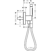 Душовий набір Axor Starck Porter 12626140 матова бронза, фото №2
