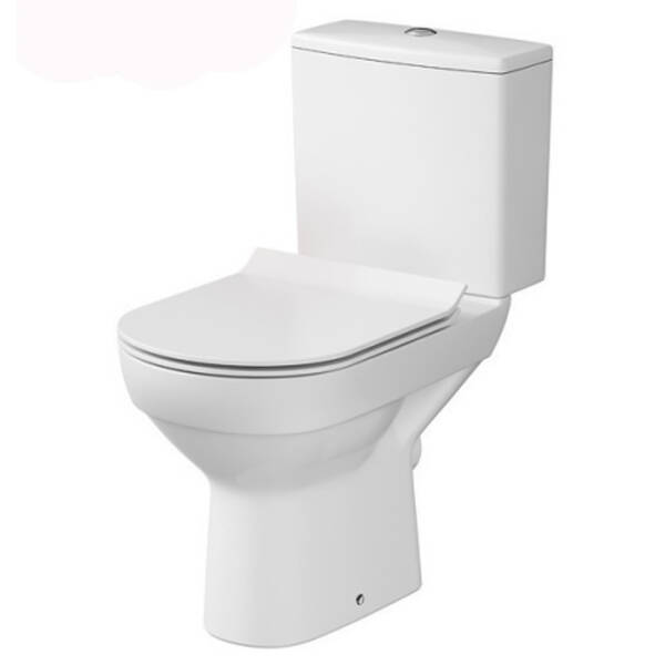 Унітаз-компакт Cersanit City CleanOn 011 із сидінням Slim з дюропласту Soft Close, фото 1