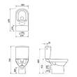 Унітаз-компакт Cersanit City CleanOn 011 із сидінням Slim з дюропласту Soft Close, фото 4