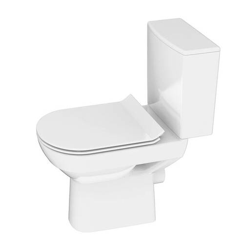 Унітаз-компакт Cersanit City CleanOn 011 із сидінням Slim з дюропласту Soft Close, фото 2
