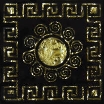 Вставка декоративная Grand Kerama Tako Византия Золото Рифл 6,6x6,6 см, фото №1