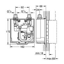 Внутрішня частина змішувача прихованого монтажу Grohe Eurosmart Cosmopolitan E 36336000, фото №2