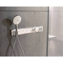Змішувач прихованого монтажу для душу Hansgrohe RainSelect 15357400 з термостатом, на 4 функції, білий/хром, фото №3
