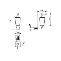 Дозатор для рідкого мила Gessi Mimi 33214-031 з тримачем хром/білий, фото №2