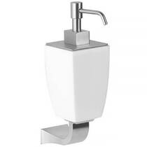 Дозатор для рідкого мила Gessi Mimi 33214-031 з тримачем хром/білий, фото №2