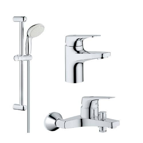 Набор смесителей для ванны Grohe Bau Flow 121624 S (3 в 1), фото 1