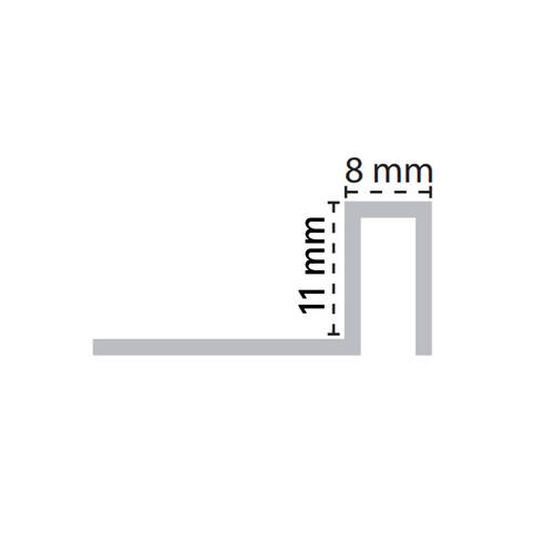 Профиль Butech Pro-Part Brass Graphite Matt Line B71342637 графит 2500х11х8 мм, фото 4