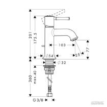 Смеситель для раковины Hansgrohe Talis Classic 14111000, фото №6