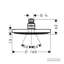 Верхній душ Hansgrohe Croma 27450000, фото №2