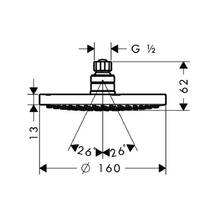 Верхній душ Hansgrohe Croma 27450000, фото №4