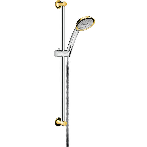 Душовий набір Hansgrohe Raindance Classic 100 3jet 27843090 хром/золото, фото 1