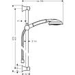 Душовий набір Hansgrohe Raindance Classic 100 3jet 27843090 хром/золото, фото 2