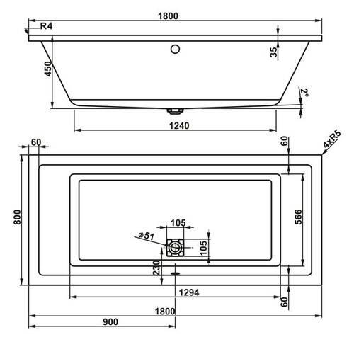 Ванна акриловая Vagnerplast Cavallo VPBA180CAV2X-01 180x80 см с ножками, фото 3