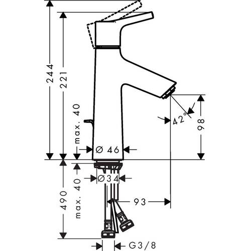 Смеситель для раковины Hansgrohe Talis S 72022000, фото 4