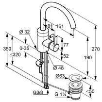 Смеситель для раковины Kludi Zenta 382550575 хром, фото №2