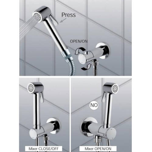 Гігієнічний душ Bossini Paloma E37011 030 зі змішувачем, фото 3