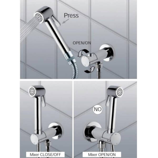 Гігієнічний душ Bossini Paloma E37011 030 зі змішувачем, фото 3