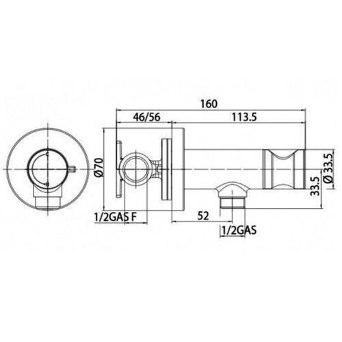Гігієнічний душ Bossini Paloma E37011 030 зі змішувачем, фото 4
