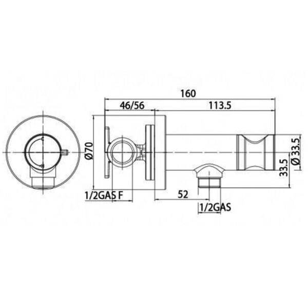 Гігієнічний душ Bossini Paloma E37011 030 зі змішувачем, фото 4