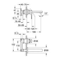 Смеситель скрытого монтажа для раковины Grohe BauFlow 20287000 хром, фото №2