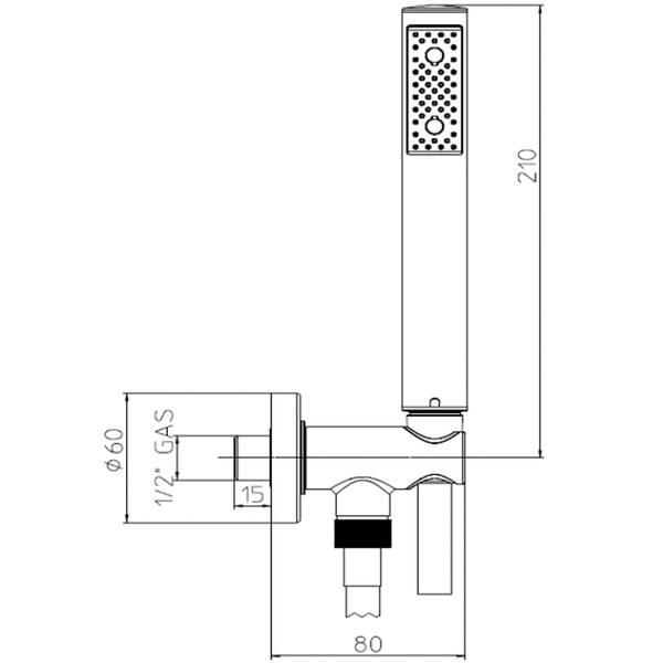 Душевой набор Bossini Zen C12002C00073004 черный матовый, фото 2